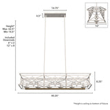 Hunter Langwood 6-Light Matte White Transitional Led Bare Bulb Chandelier