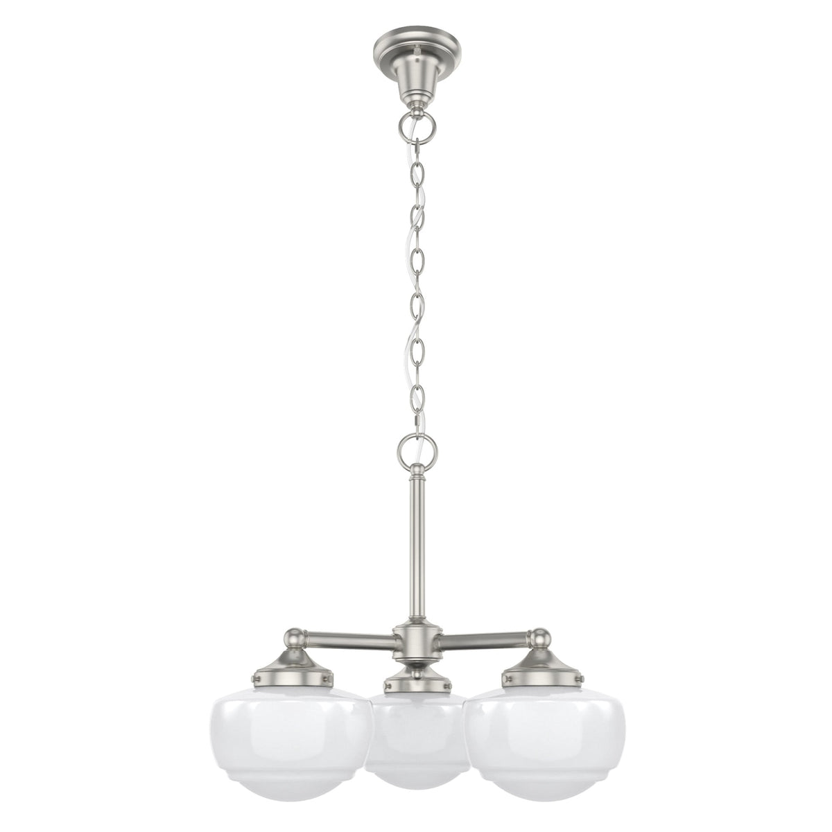 Hunter Saddle Creek 3-Light Brushed Nickel Transitional Led Chandelier