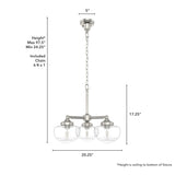 Hunter Saddle Creek 3-Light Brushed Nickel Transitional Led Chandelier