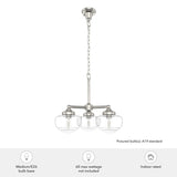 Hunter Saddle Creek 3-Light Brushed Nickel Transitional Led Chandelier