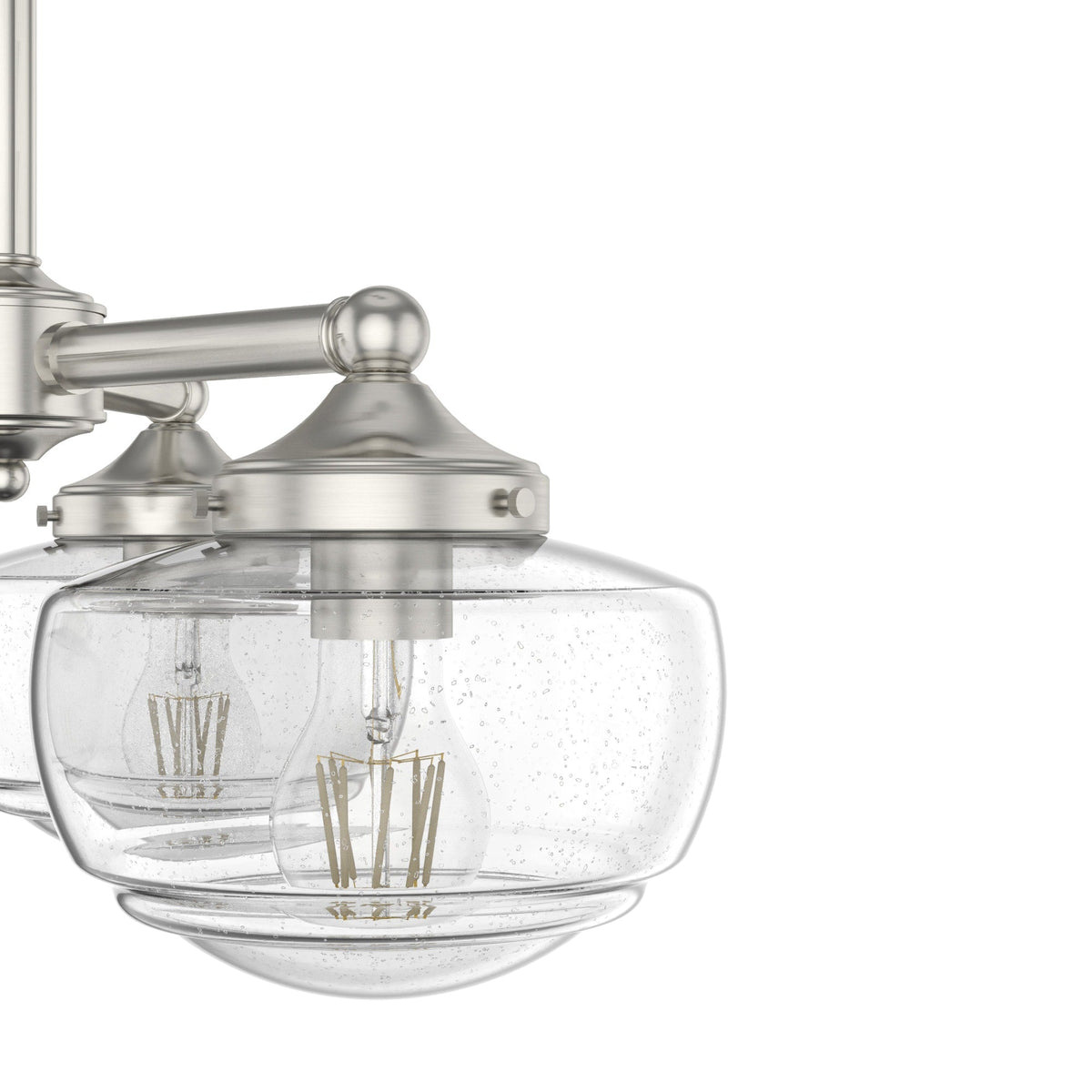 Hunter Saddle Creek 3-Light Brushed Nickel Transitional Led Chandelier