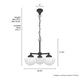Hunter Saddle Creek 3-Light Satin Bronze Transitional Led Chandelier