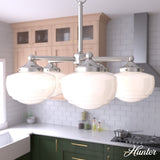Hunter Saddle Creek 5-Light Brushed Nickel Transitional Led Chandelier