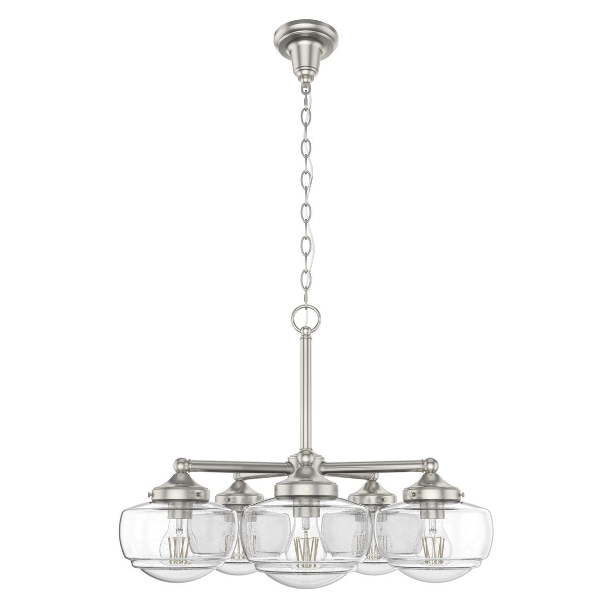 Hunter Saddle Creek 5-Light Brushed Nickel Transitional Led Chandelier
