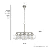 Hunter Saddle Creek 5-Light Brushed Nickel Transitional Led Chandelier