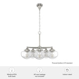 Hunter Saddle Creek 5-Light Brushed Nickel Transitional Led Chandelier
