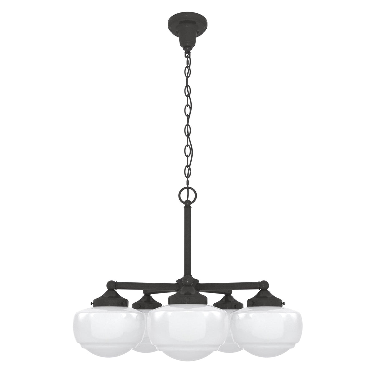 Hunter Saddle Creek 5-Light Satin Bronze Transitional Led Chandelier