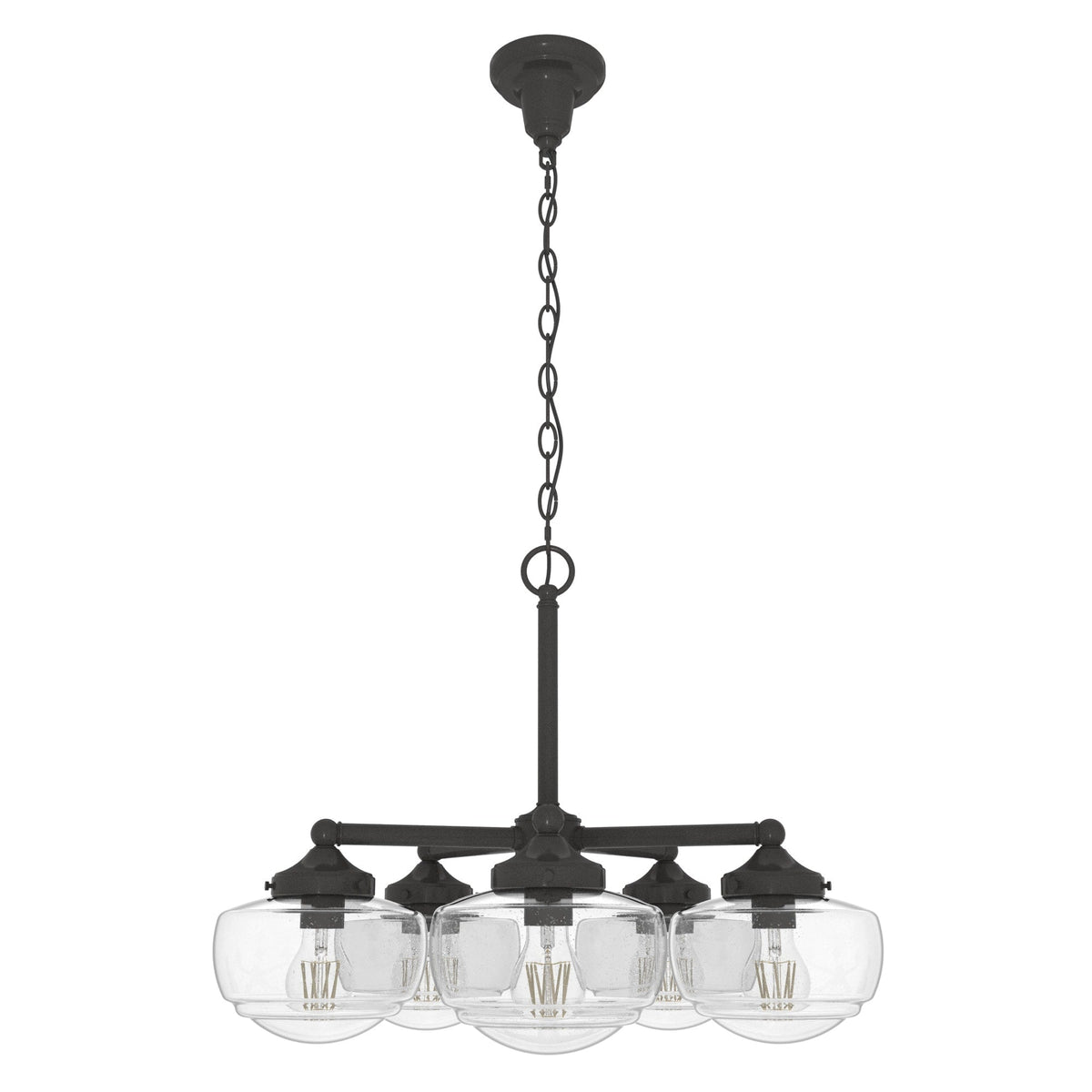 Hunter Saddle Creek 5-Light Satin Bronze Transitional Led Chandelier