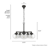Hunter Saddle Creek 5-Light Satin Bronze Transitional Led Chandelier