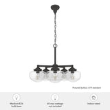 Hunter Saddle Creek 5-Light Satin Bronze Transitional Led Chandelier