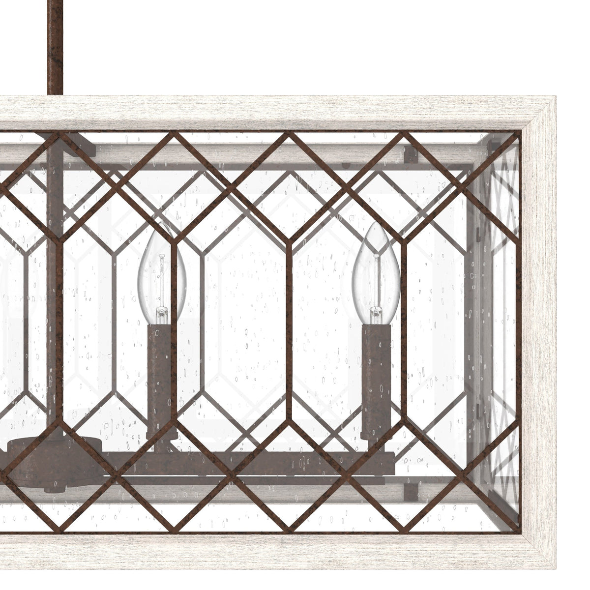 Hunter Chevron 8-Light Distressed Brown Modern/Contemporary Led Chandelier