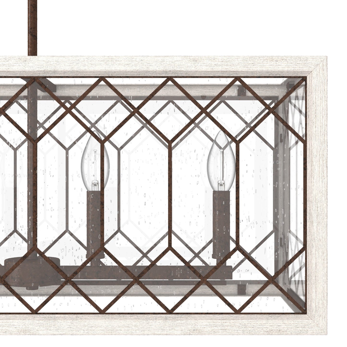 Hunter Chevron 8-Light Distressed Brown Modern/Contemporary Led Chandelier
