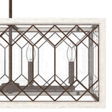 Hunter Chevron 8-Light Distressed Brown Modern/Contemporary Led Chandelier
