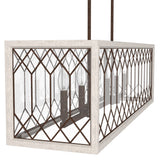 Hunter Chevron 8-Light Distressed Brown Modern/Contemporary Led Chandelier