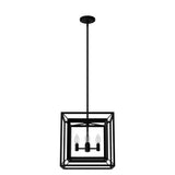 Hunter Doherty 4-Light Matte Black Modern/Contemporary Led Bare Bulb Chandelier