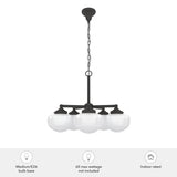 Hunter Saddle Creek 5-Light Satin Bronze Transitional Led Chandelier