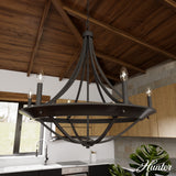 Hunter Perch Point 6-Light Satin Bronze Transitional Led Chandelier