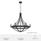 Hunter Perch Point 6-Light Satin Bronze Transitional Led Chandelier
