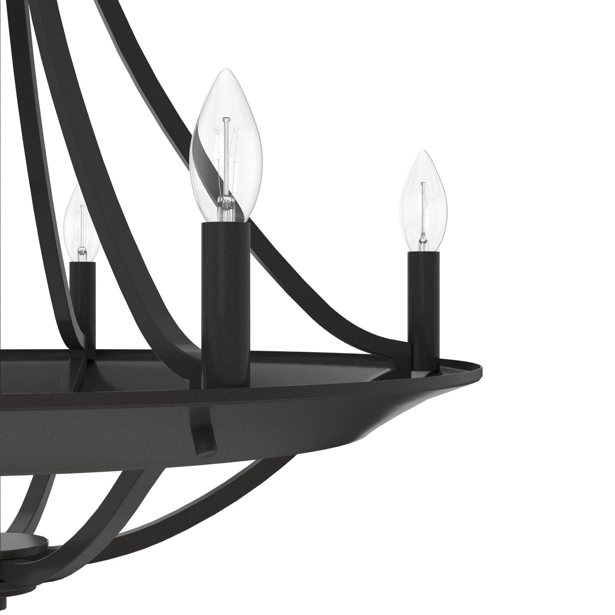 Hunter Perch Point 5-Light Satin Bronze Transitional Led Chandelier