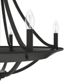 Hunter Perch Point 5-Light Satin Bronze Transitional Led Chandelier