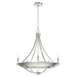 Hunter Perch Point 5-Light Brushed Nickel Transitional Led Chandelier