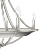 Hunter Perch Point 5-Light Brushed Nickel Transitional Led Chandelier