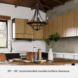 Hunter Perch Point 5-Light Satin Bronze Transitional Led Chandelier
