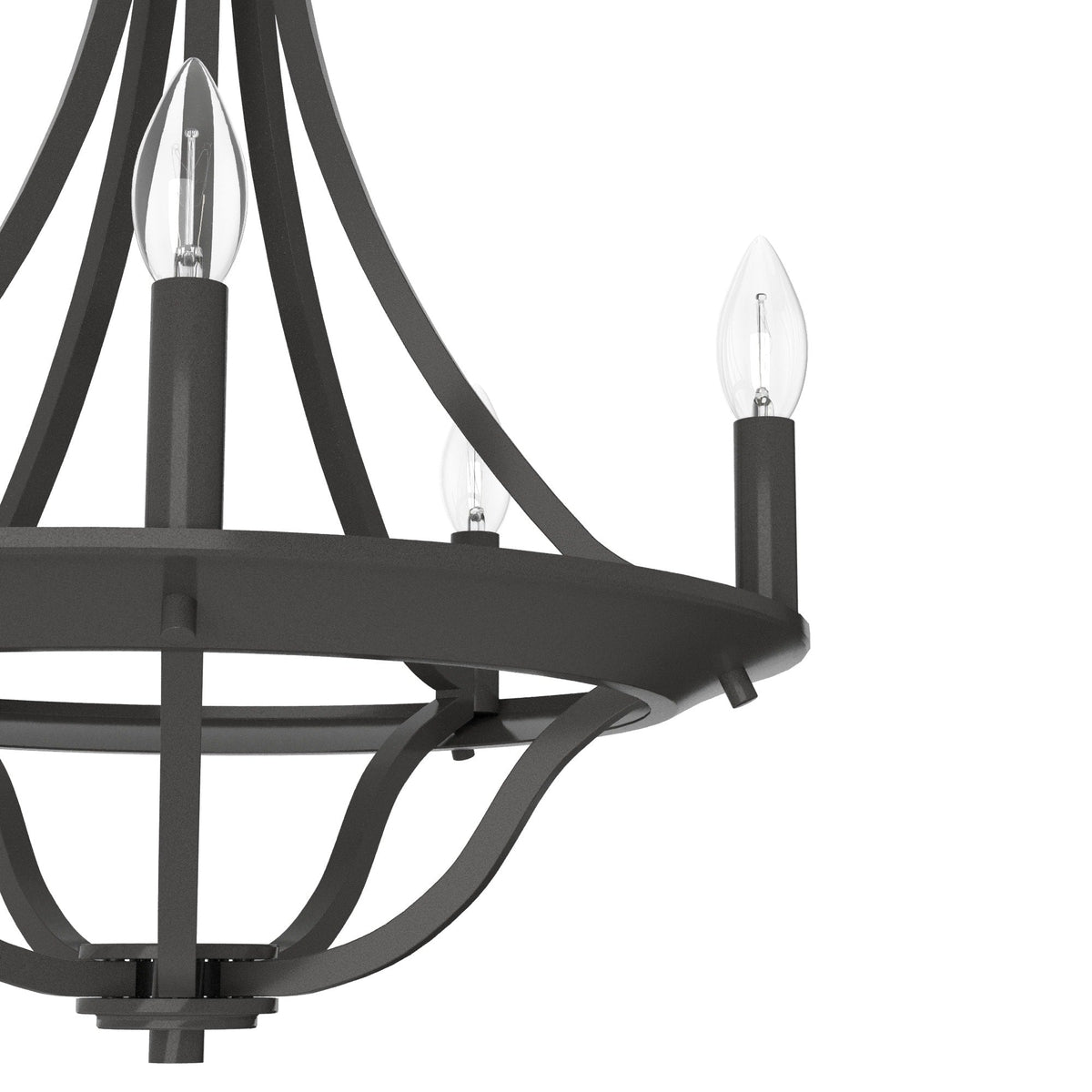 Hunter Perch Point 5-Light Satin Bronze Transitional Led Chandelier