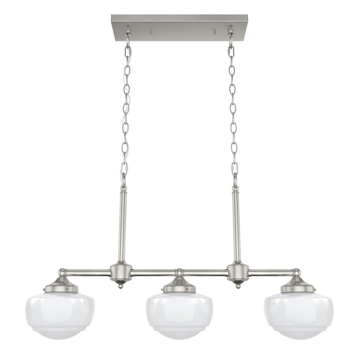 Hunter Saddle Creek 3-Light Brushed Nickel Transitional Led Chandelier