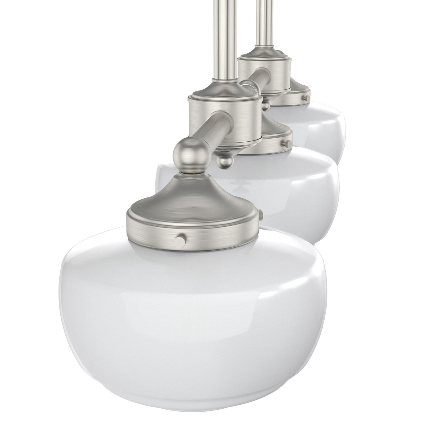 Hunter Saddle Creek 3-Light Brushed Nickel Transitional Led Chandelier