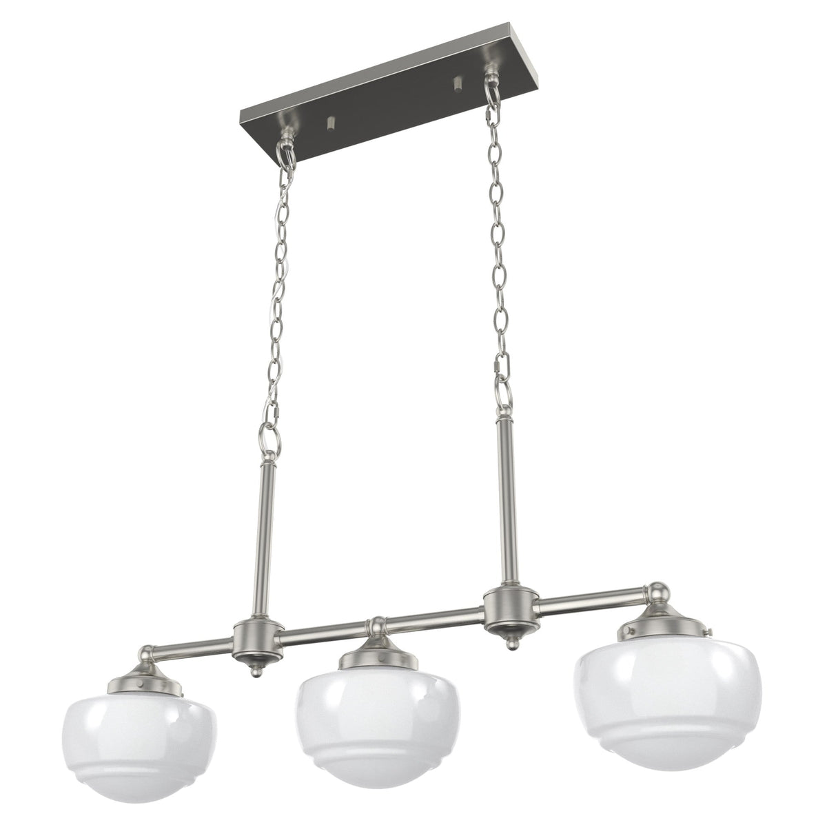 Hunter Saddle Creek 3-Light Brushed Nickel Transitional Led Chandelier