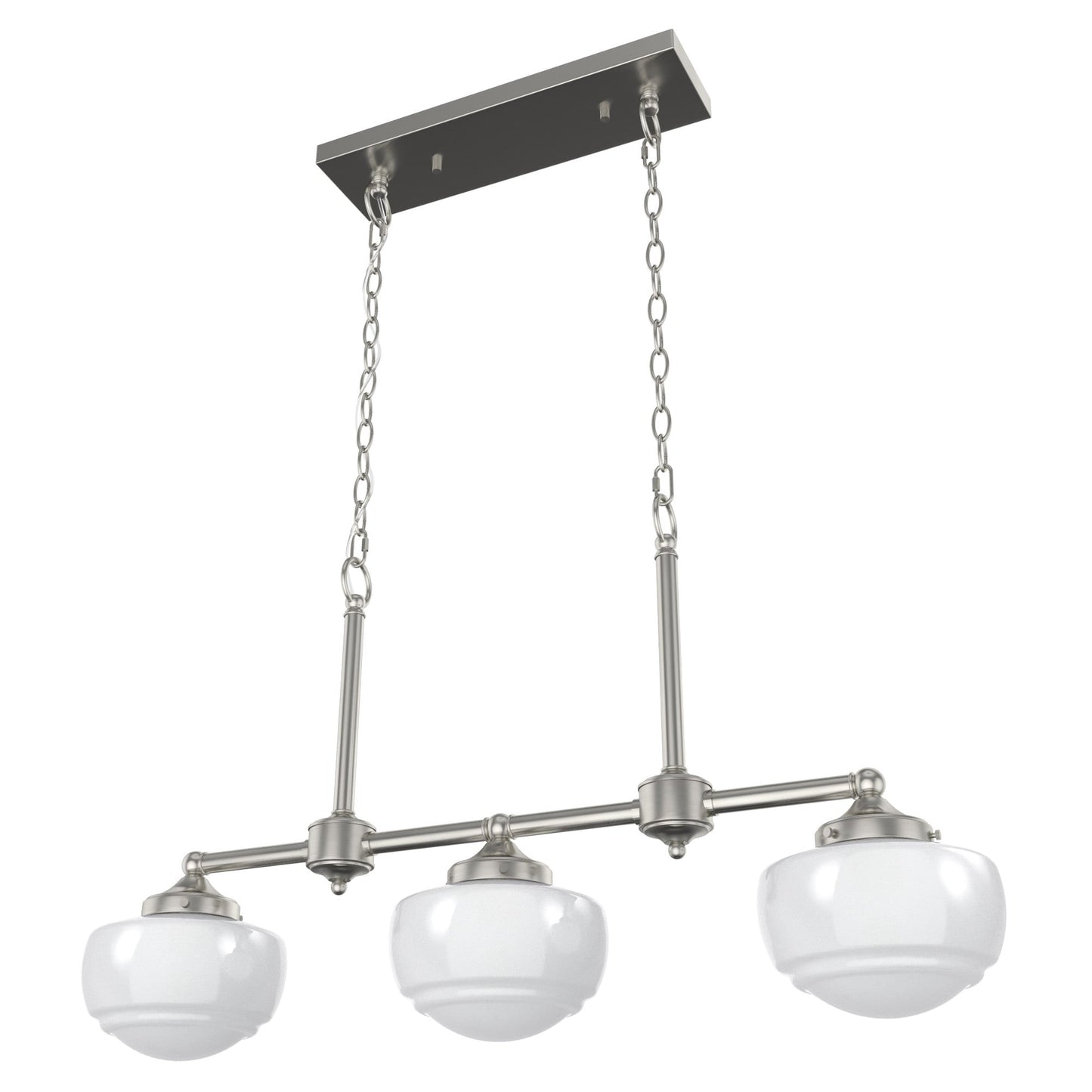 Hunter Saddle Creek 3-Light Brushed Nickel Transitional Led Chandelier