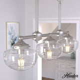 Hunter Saddle Creek 3-Light Brushed Nickel Transitional Led Chandelier