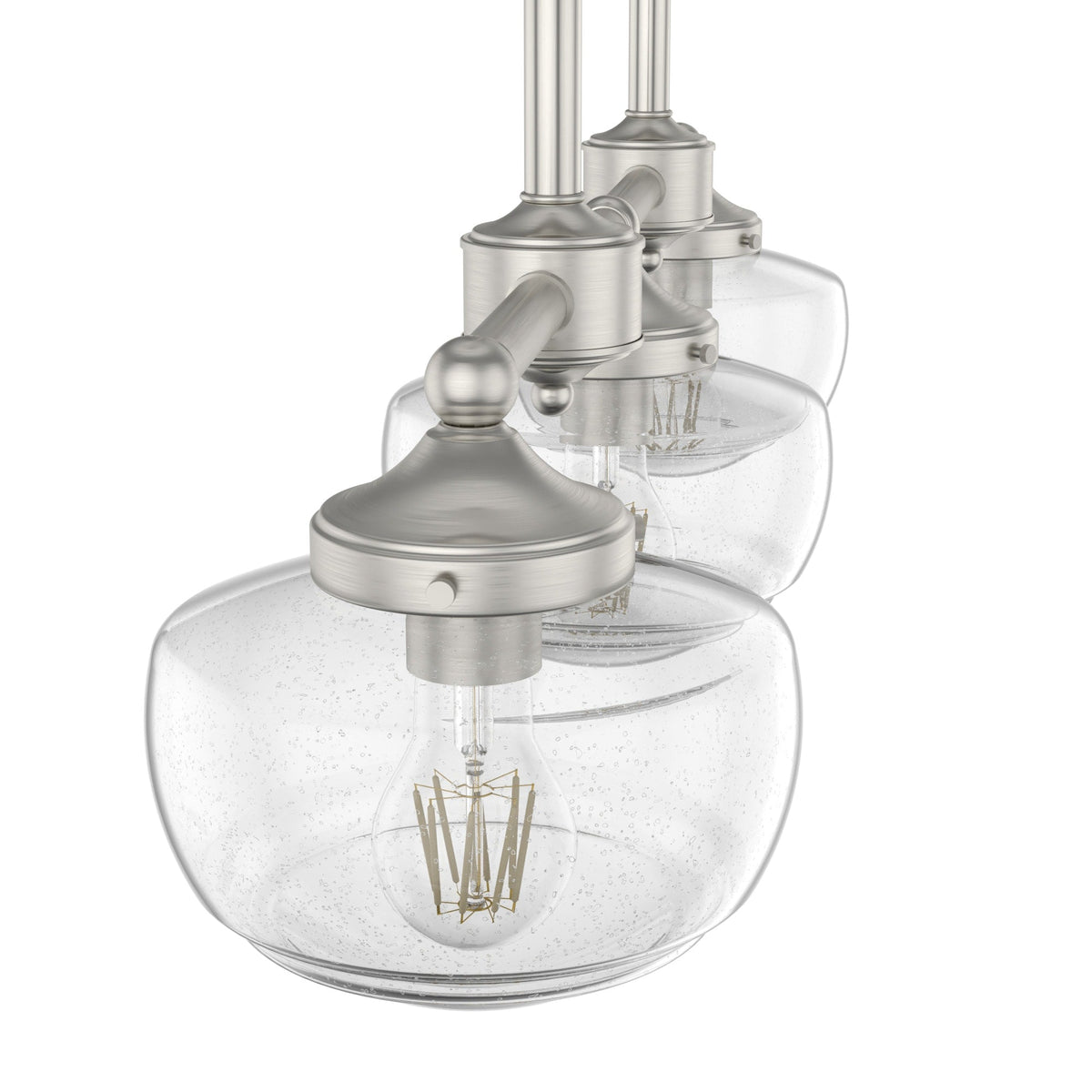 Hunter Saddle Creek 3-Light Brushed Nickel Transitional Led Chandelier