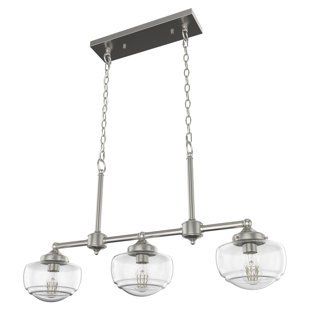 Hunter Saddle Creek 3-Light Brushed Nickel Transitional Led Chandelier