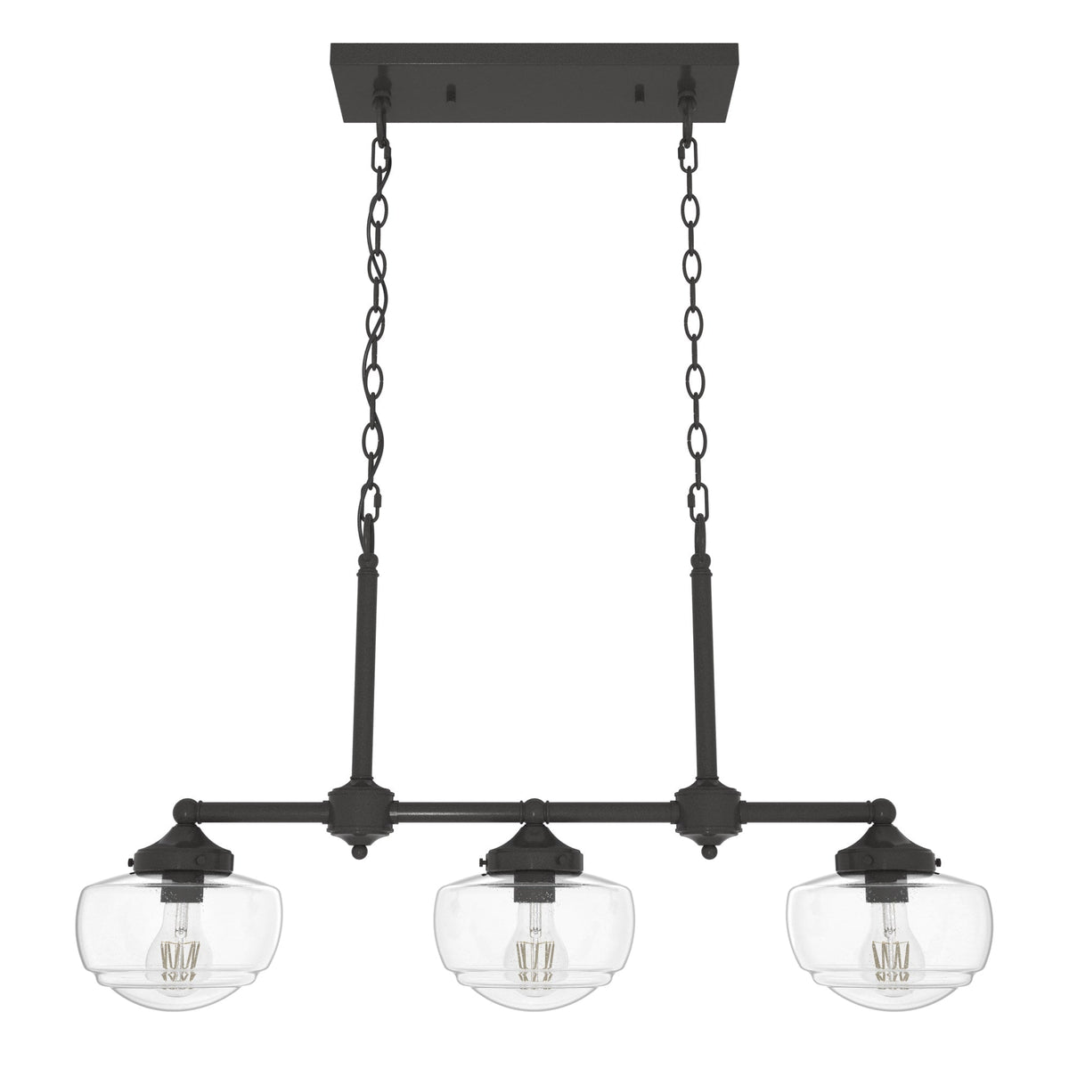 Hunter Saddle Creek 3-Light Satin Bronze Transitional Led Chandelier