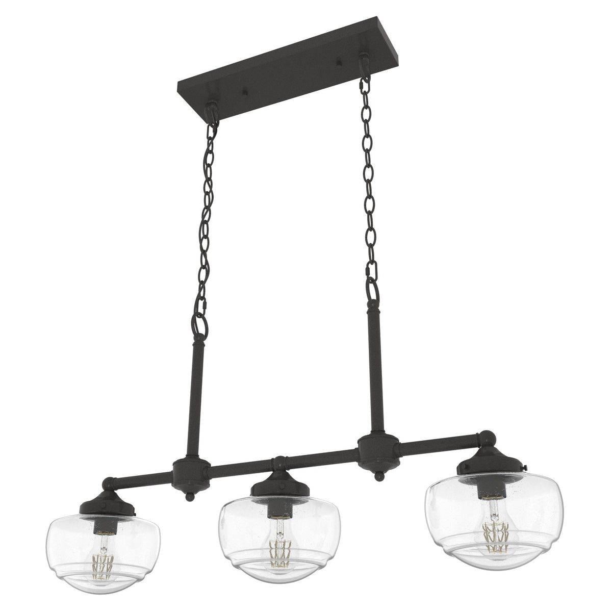 Hunter Saddle Creek 3-Light Satin Bronze Transitional Led Chandelier