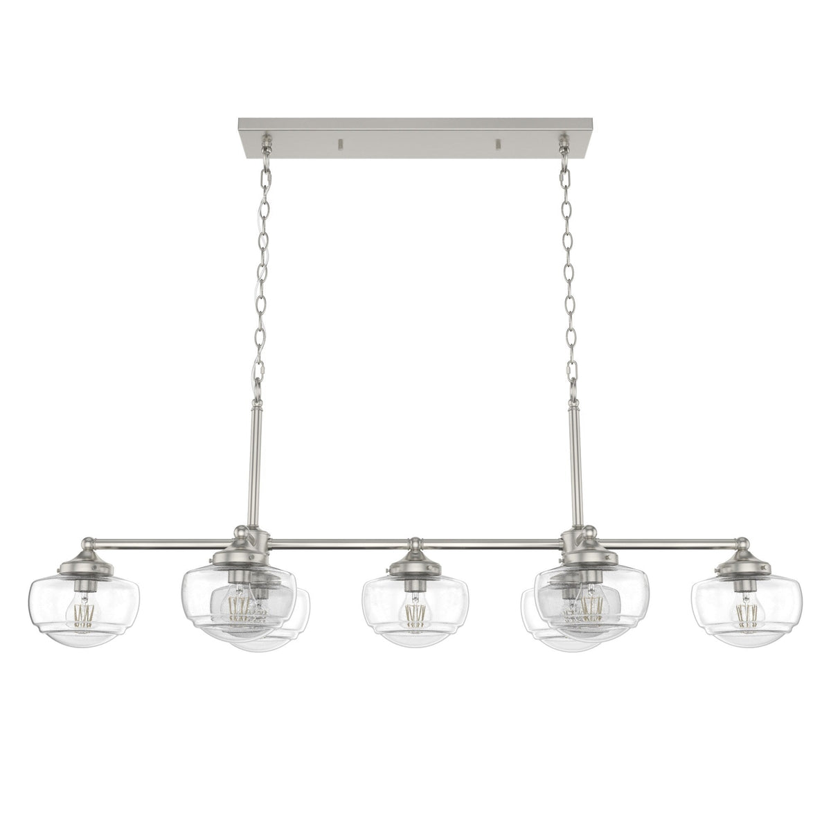 Hunter Saddle Creek 7-Light Brushed Nickel Transitional Led Chandelier