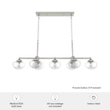 Hunter Saddle Creek 7-Light Brushed Nickel Transitional Led Chandelier