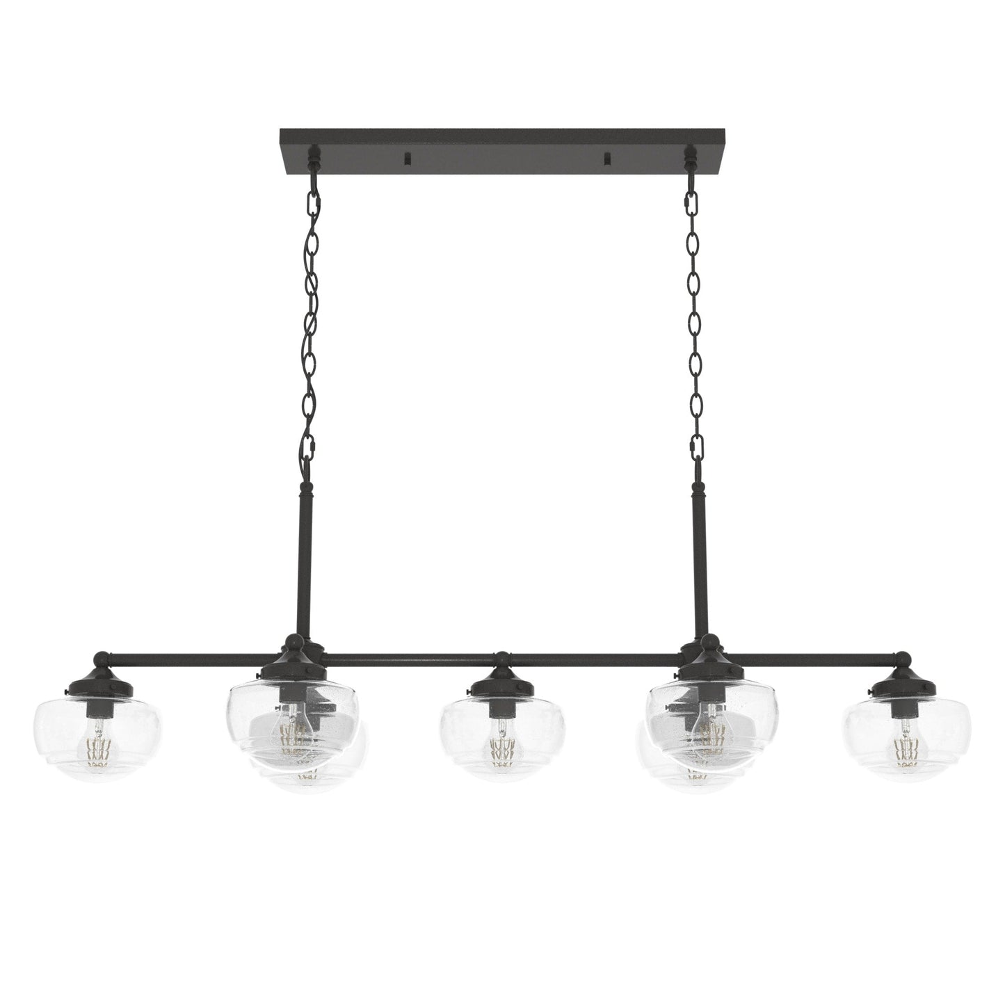 Hunter Saddle Creek 7-Light Satin Bronze Transitional Led Chandelier