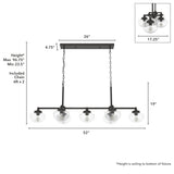 Hunter Saddle Creek 7-Light Satin Bronze Transitional Led Chandelier