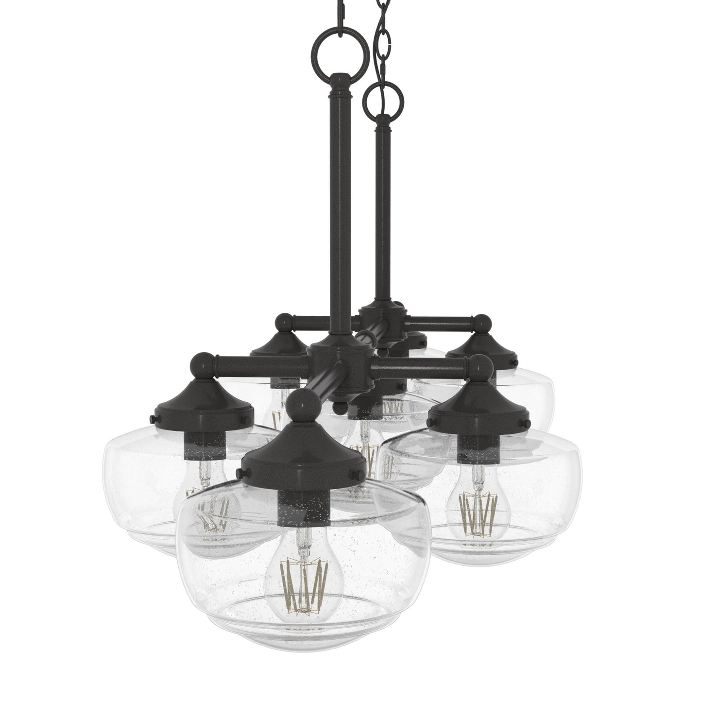 Hunter Saddle Creek 7-Light Satin Bronze Transitional Led Chandelier