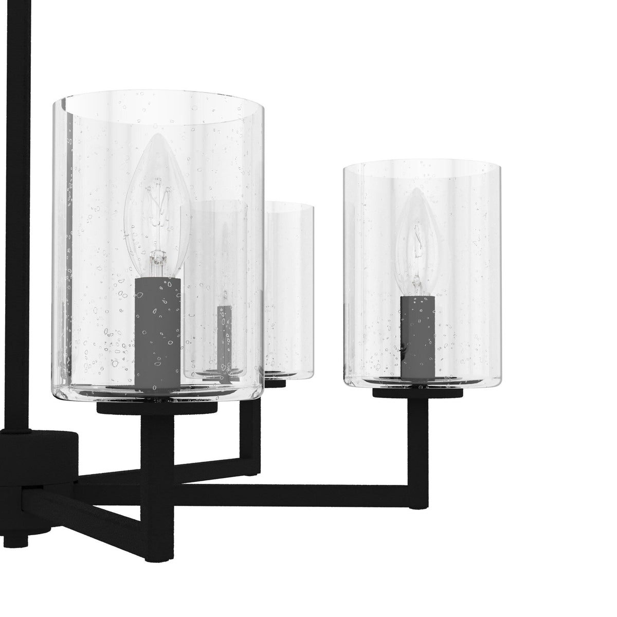 Hunter Kerrison 6-Light Satin Black Transitional Led Chandelier