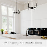 Hunter Kerrison 4-Light Satin Black Transitional Led Chandelier