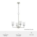 Hunter Kerrison 4-Light Brushed Nickel Transitional Led Chandelier