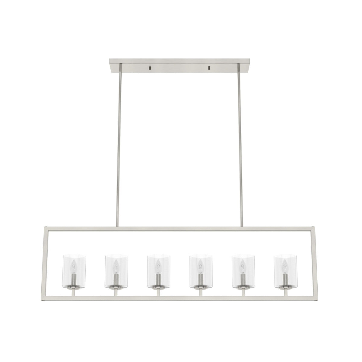 Hunter Kerrison 6-Light Brushed Nickel Transitional Led Chandelier
