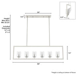 Hunter Kerrison 6-Light Brushed Nickel Transitional Led Chandelier