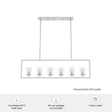 Hunter Kerrison 6-Light Brushed Nickel Transitional Led Chandelier