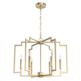 Hunter Zoanne 6-Light Satin Gold Modern/Contemporary Led Bare Bulb Chandelier