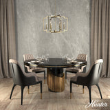 Hunter Zoanne 6-Light Satin Gold Modern/Contemporary Led Bare Bulb Chandelier